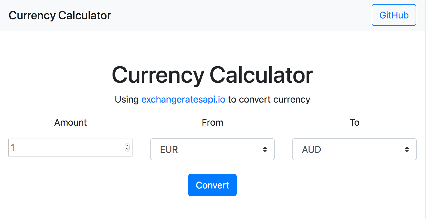 Currency Exchange Rate converter